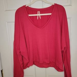 Anthropologie Barbie Pink V neck